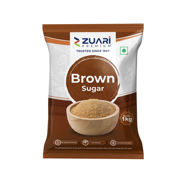 Zuari Foods Brown Sugar 1Kg | Sulphurfree Process | Free Flow | Untouched by Hand
