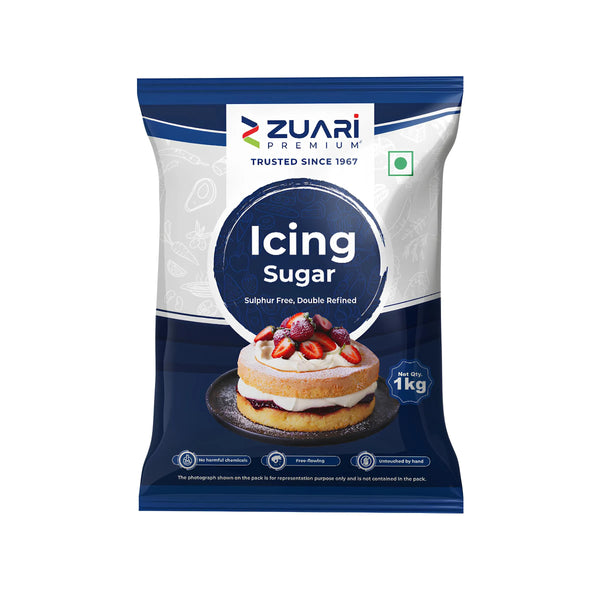 Zuari Foods Icing Sugar 1Kg | Sulphurfree Process | Free Flow | Untouched by Hand
