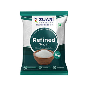 Zuari Foods Refined Sugar 5Kg | Sulphurfree Process | Free Flow | Untouched by Hand