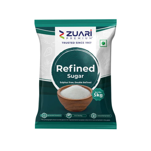Zuari Foods Refined Sugar 5Kg | Sulphurfree Process | Free Flow | Untouched by Hand