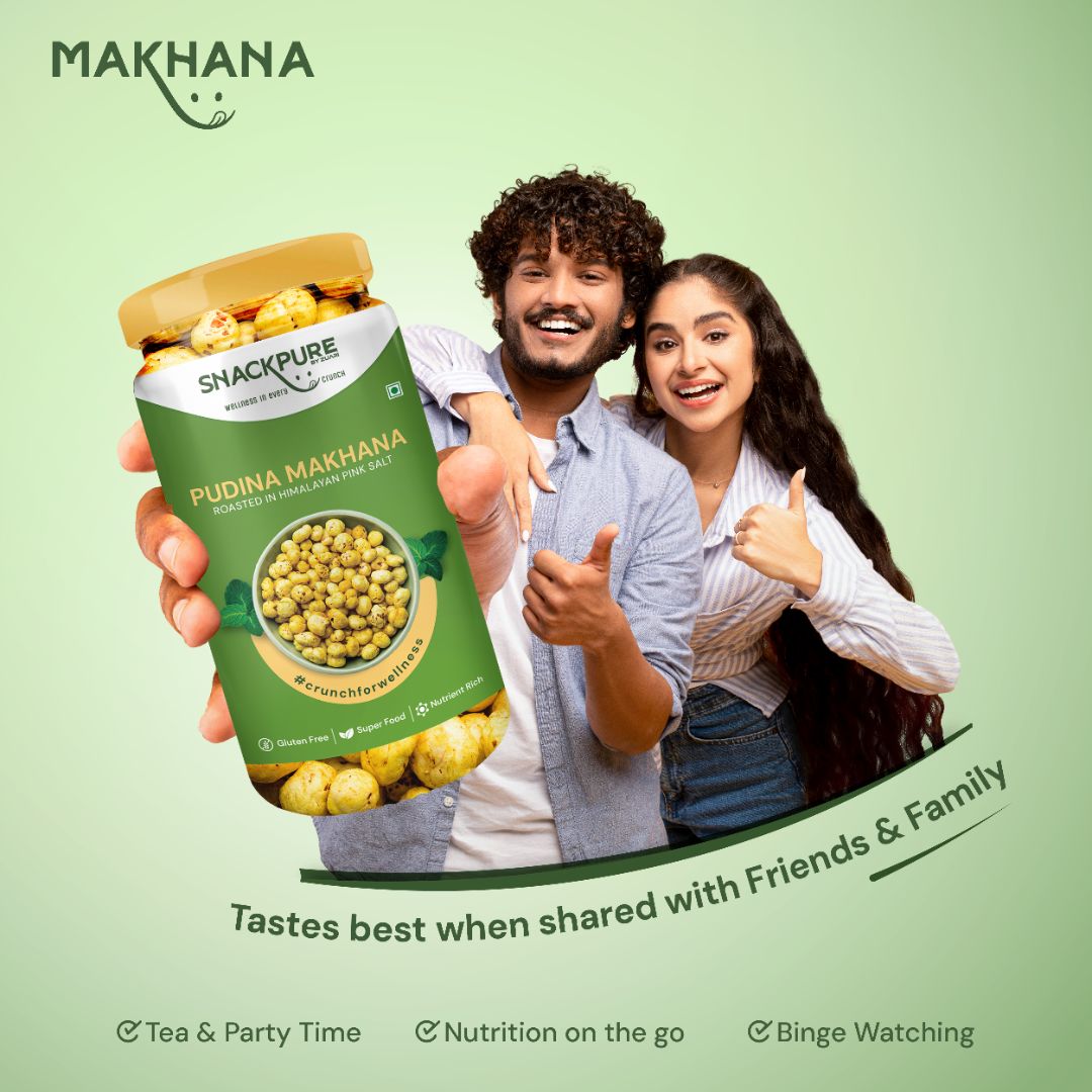 Combo - Pudina Makhana, Tangy Tomato Makhana, Pepper Makhana (75g each)