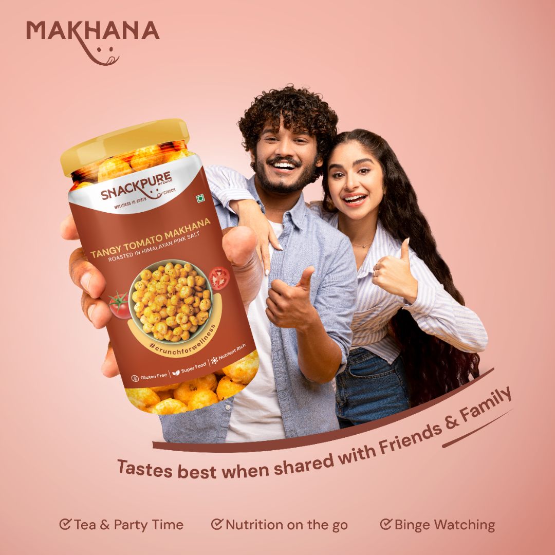 Combo - Peri Peri Makhana, Barbeque Makhana, Tangy Tomato Makhana (75g each)