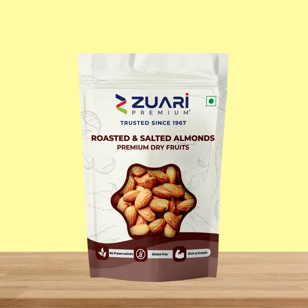 natural roasted and salted almonds 